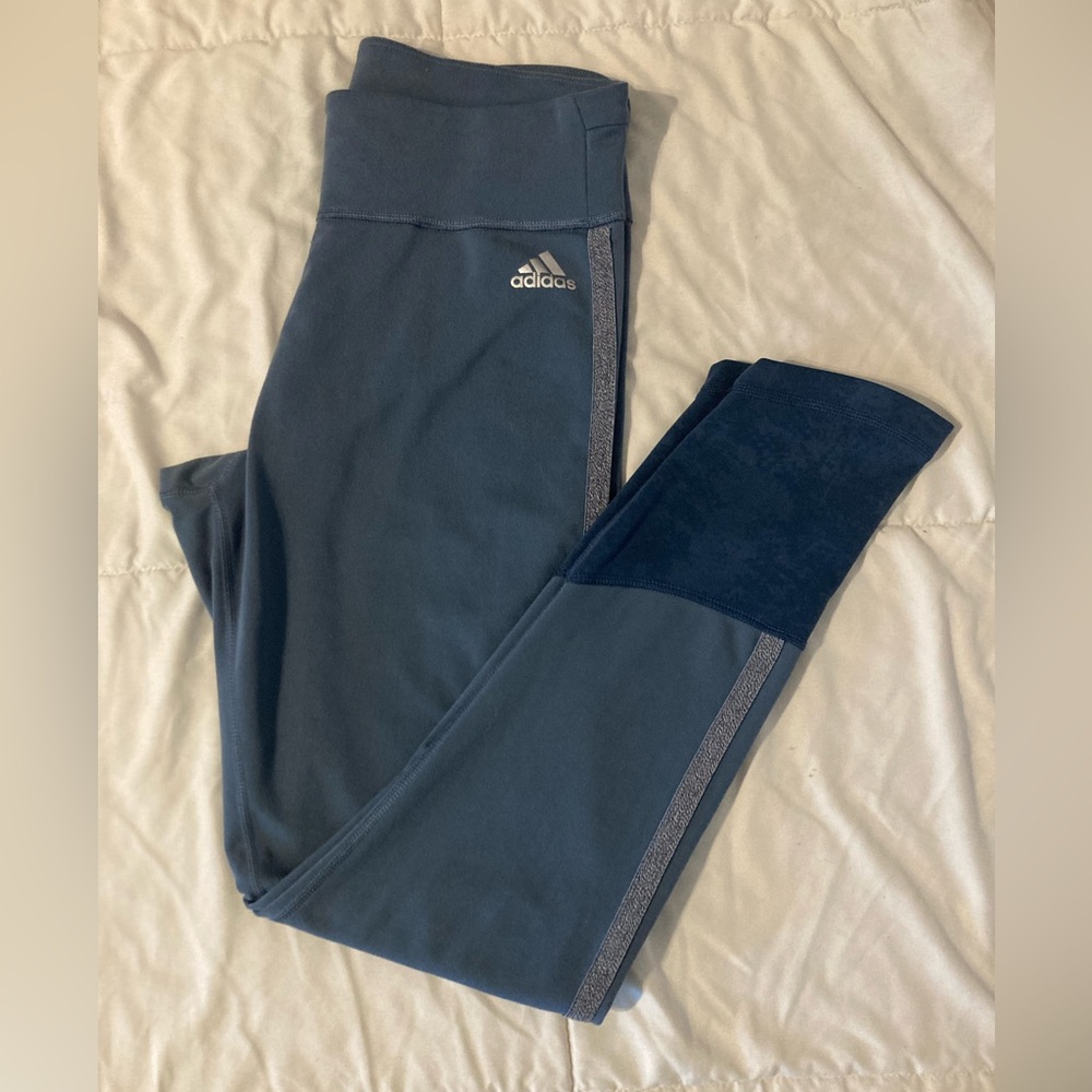 Adidas climate leggings. Worn once not the correct fit for me. Slate blue color